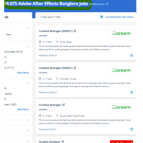 Adobe After Effects internship jobs in Penang