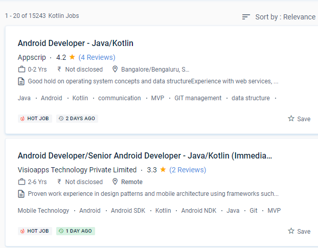 Android internship jobs in Ipoh