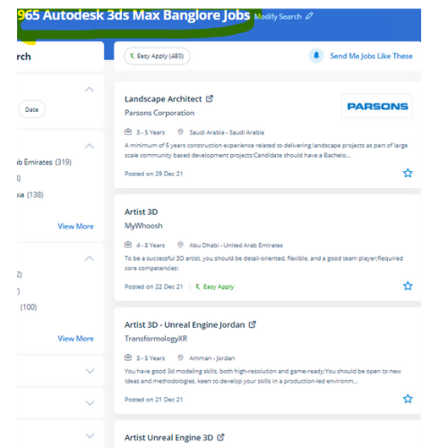 Autodesk 3Ds Max internship jobs in Penang