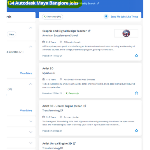 Autodesk Maya internship jobs in Sarawak