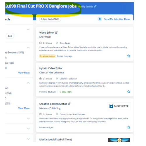Final Cut Pro X internship jobs in Labuan