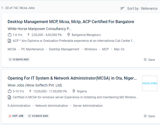MCSA internship jobs in Ipoh