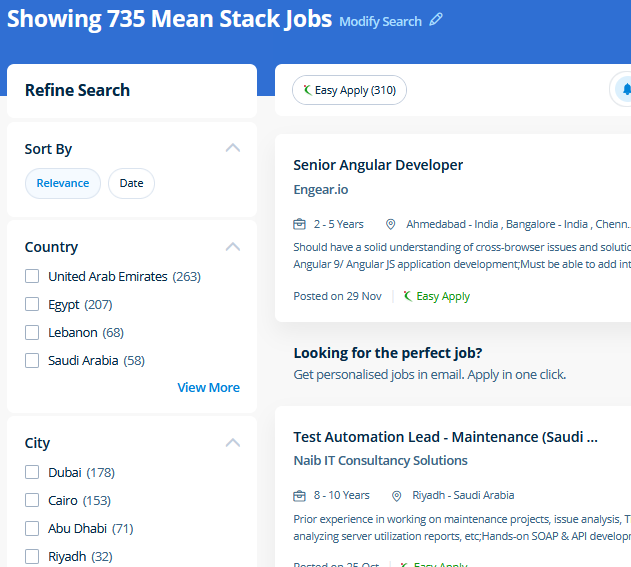 Mean Stack Development internship jobs in Selangor