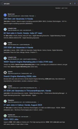 Search Engine Marketing (SEM) internship jobs in Ipoh