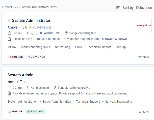 System Administration internship jobs in Subang Jaya