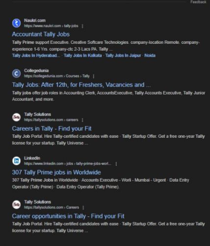 Tally Prime internship jobs in Melaka
